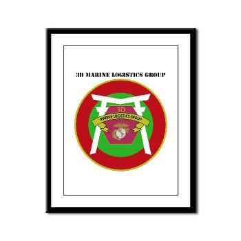 3MLG - M01 - 02 - 3rd Marine Logistics Group with Text - Framed Panel Print